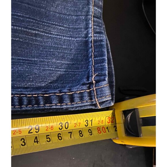 BKE Ryan Straight Jeans Mens 36L 32" Blue Denim Pants - Picture 7 of 8